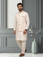 Jamawar Waistcoat Stunning Handmade Embroidered
