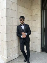 Designer Suit for Men Premium Luxury Black 3 Piece Formal Suit