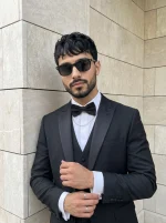 Designer Suit for Men Premium Luxury Black 3 Piece Formal Suit - Image 6