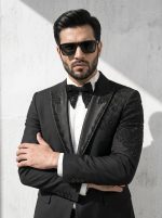 Luxury Handmade Black Designer Suit – Premium Light Wool Elegance(Pc-05) - Image 4