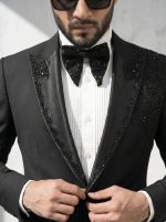 Luxury Handmade Black Designer Suit – Premium Light Wool Elegance(Pc-05) - Image 3