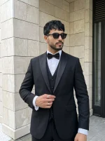 Designer Suit for Men Premium Luxury Black 3 Piece Formal Suit - Image 4