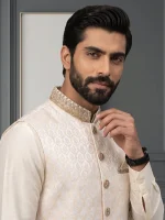 Jamawar Waistcoat Stunning Handmade Embroidered - Image 5