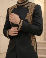 Midnight Royal Sherwani Embroidered - Best Of 2026 (S-26) - Image 2